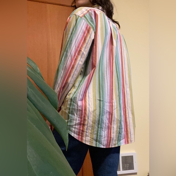 Vintage Faconnable Colorful Striped Button-Down - Picture 4 of 15